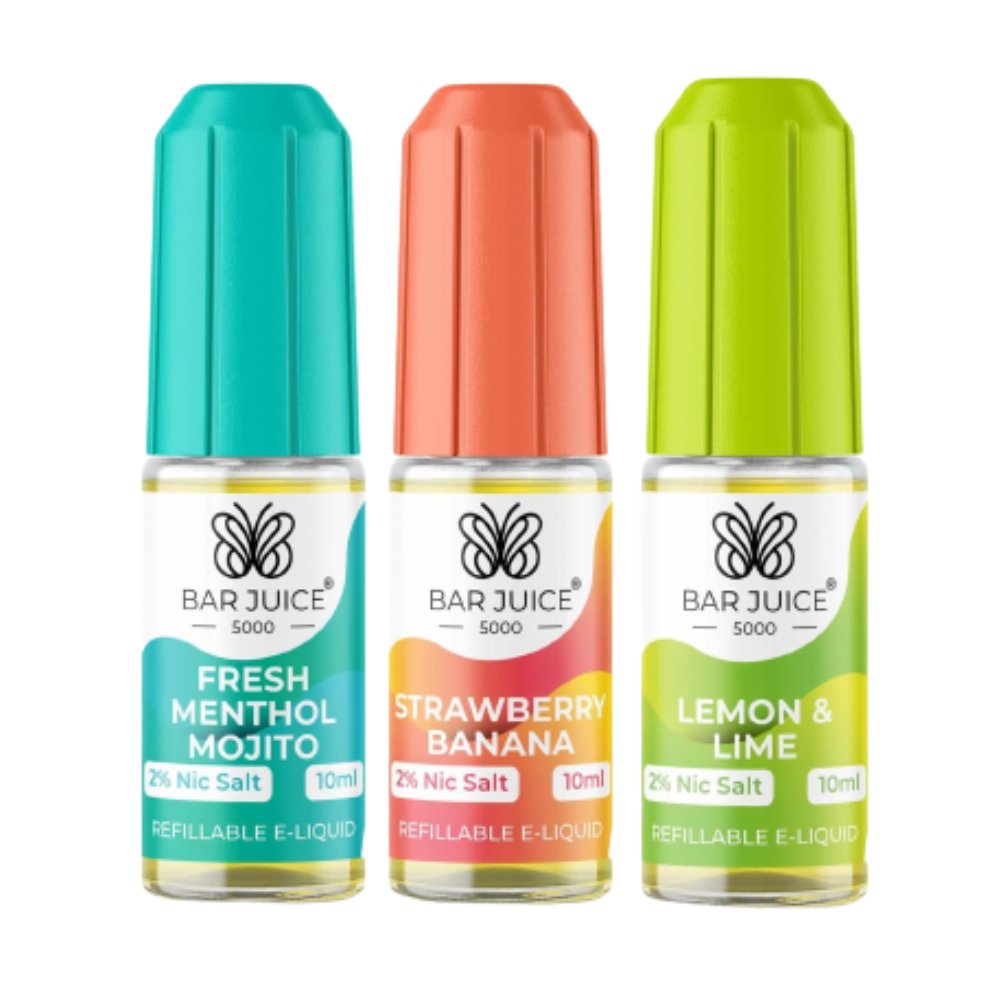 Bar Juice 5000 10ml Nic Salts E - liquids Box of 10 Apple Peach