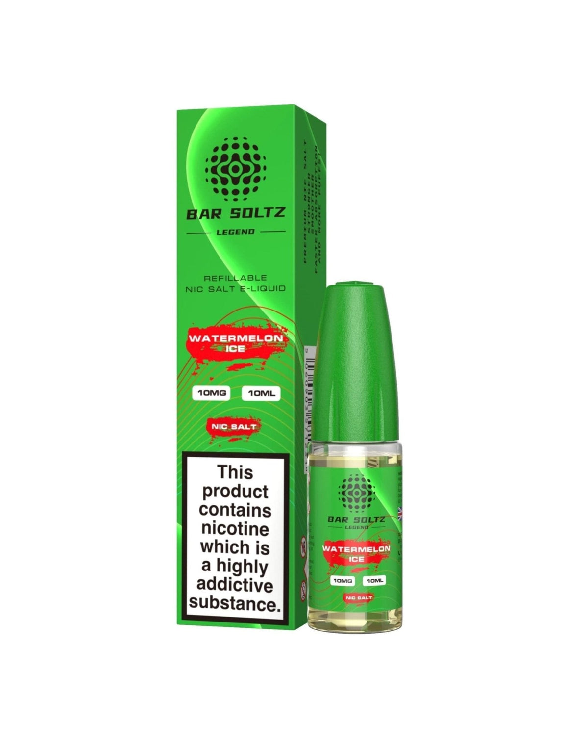 Bar soltz 10ml Nic Salt Pack of 10 Watermelon Ice