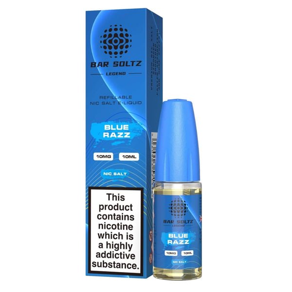 Bar Soltz Legend Nic Salts 10ml E - liquids - Box of 10 Blue Razz