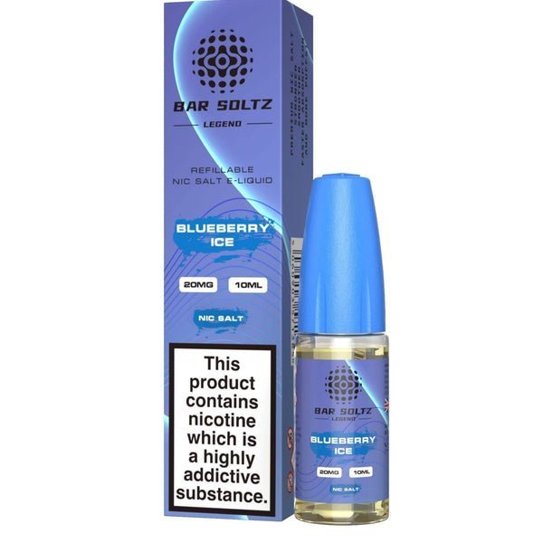 Bar Soltz Legend Nic Salts 10ml E - liquids - Box of 10 Blueberry Ice
