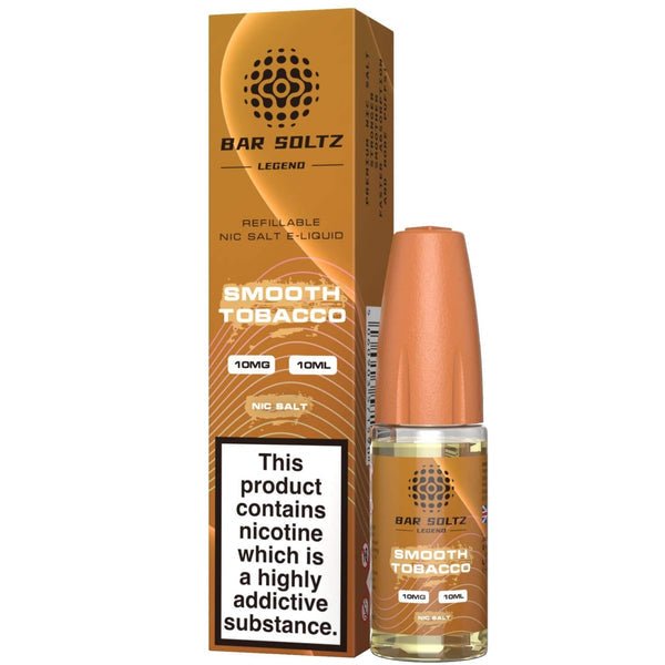 Bar Soltz Legend Nic Salts 10ml E - liquids - Box of 10 Smooth Tobacco