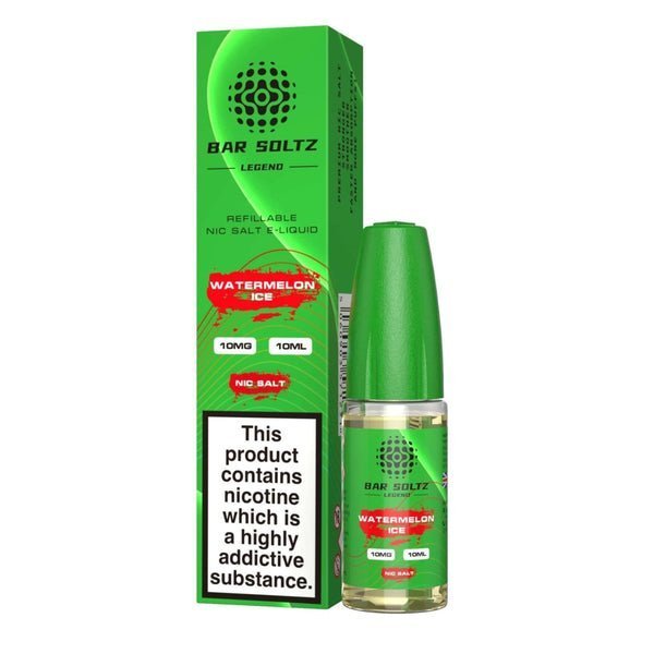 Bar Soltz Legend Nic Salts 10ml E - liquids - Box of 10 Watermelon Ice