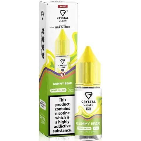 Crystal Clear Nic Salts 10ml - Pack of 10 Gummy Bear