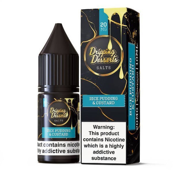 Dripping Dessert Nic Salts 10ml - Box of 10 Rice Pudding Custard
