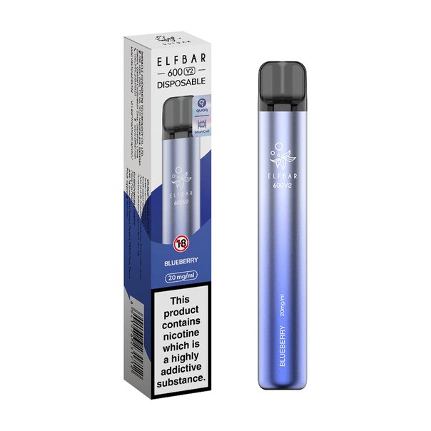 Elf Bar V2 600 Disposable Vape Puff Pod Box of 10 - Bulk Vape Wholesale