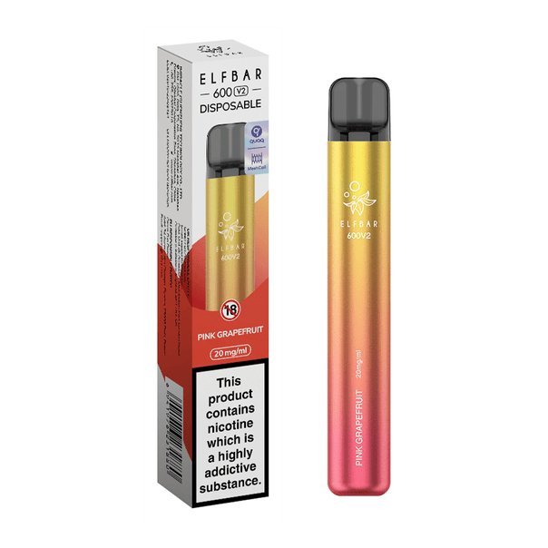 Elf Bar V2 600 Disposable Vape Puff Pod Box of 10 - Bulk Vape Wholesale
