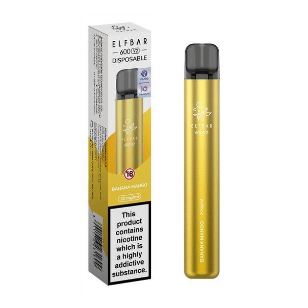 Elf Bar V2 600 Disposable Vape Puff Pod Box of 10 - Bulk Vape Wholesale