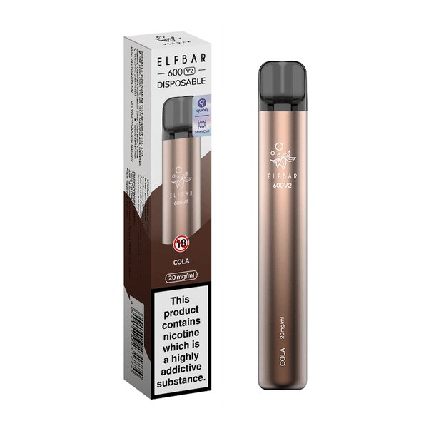Elf Bar V2 600 Disposable Vape Puff Pod Box of 10 - Bulk Vape Wholesale