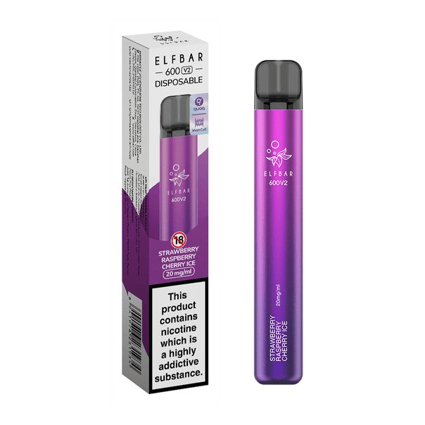 Elf Bar V2 600 Disposable Vape Puff Pod Box of 10 - Bulk Vape Wholesale