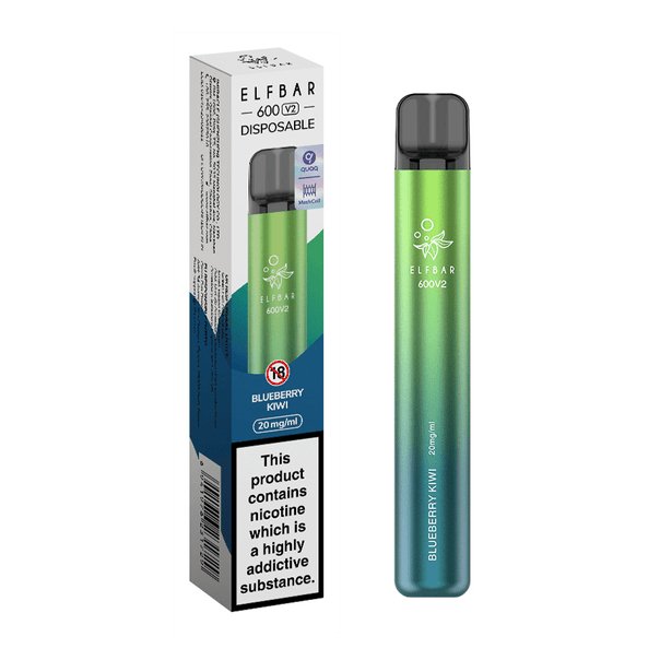 Elf Bar V2 600 Disposable Vape Puff Pod Box of 10 - Bulk Vape Wholesale