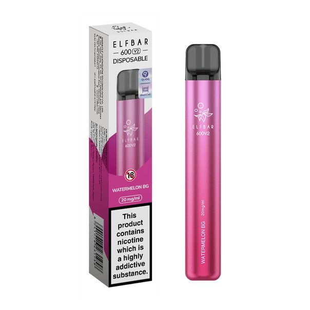 Elf Bar V2 600 Disposable Vape Puff Pod Box of 10 - Bulk Vape Wholesale