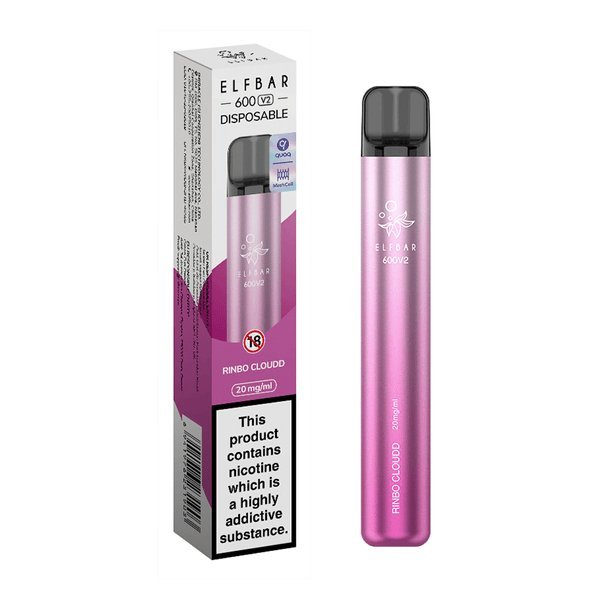 Elf Bar V2 600 Disposable Vape Puff Pod Box of 10 - Bulk Vape Wholesale