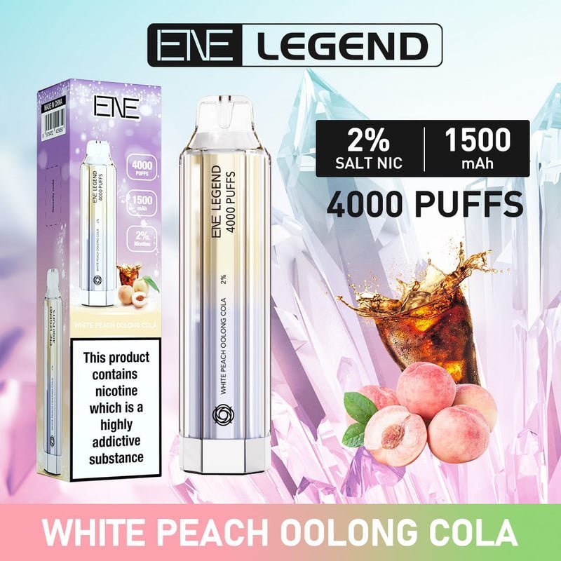 Elux ENE Crystal Legend 4000 Disposable Vape Puff Pod Box of 10 - Bulk Vape Wholesale