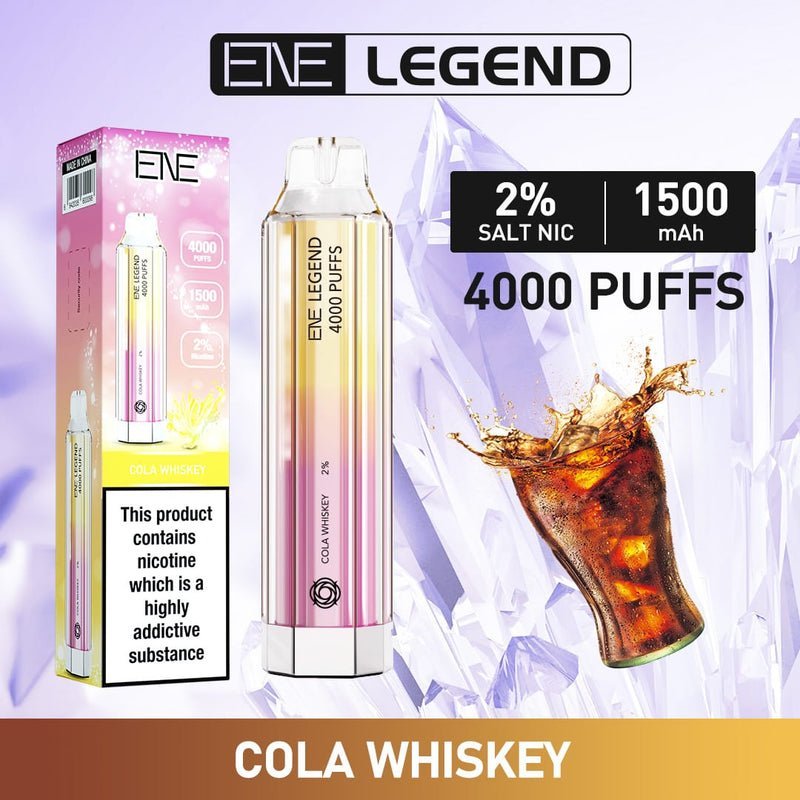 Elux ENE Crystal Legend 4000 Disposable Vape Puff Pod Box of 10 - Bulk Vape Wholesale