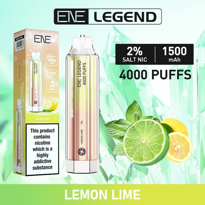 Elux ENE Crystal Legend 4000 Disposable Vape Puff Pod Box of 10 - Bulk Vape Wholesale