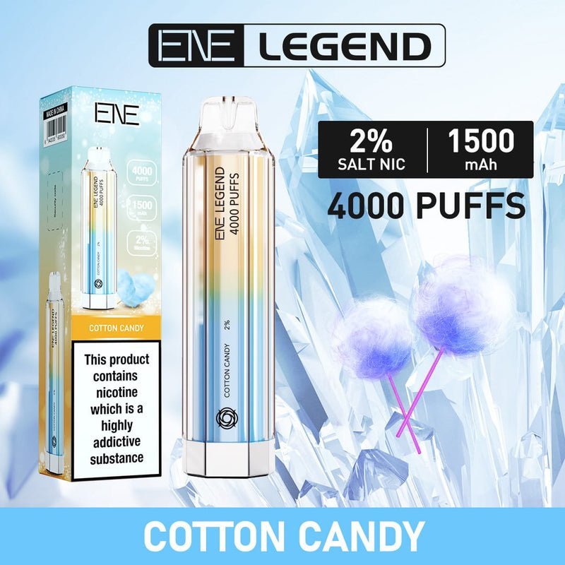 Elux ENE Crystal Legend 4000 Disposable Vape Puff Pod Box of 10 - Bulk Vape Wholesale