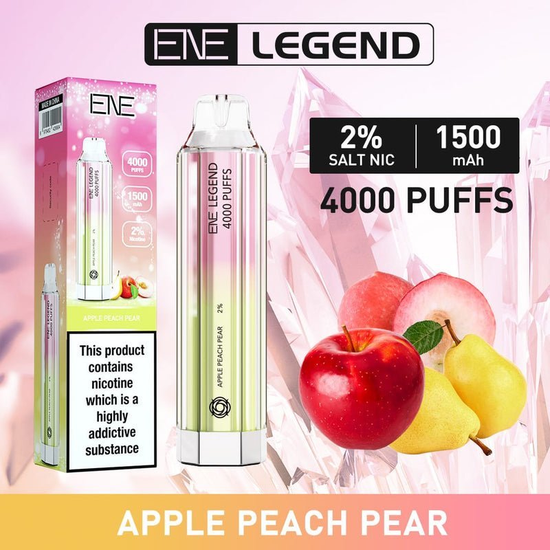 Elux ENE Crystal Legend 4000 Disposable Vape Puff Pod Box of 10 - Bulk Vape Wholesale