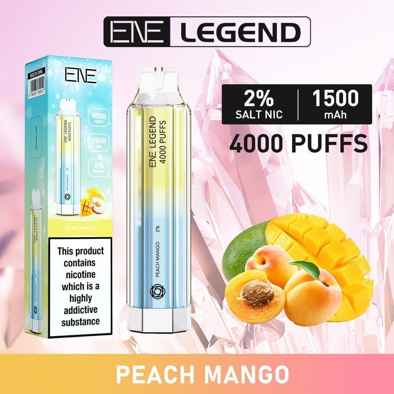 Elux ENE Crystal Legend 4000 Disposable Vape Puff Pod Box of 10 - Bulk Vape Wholesale