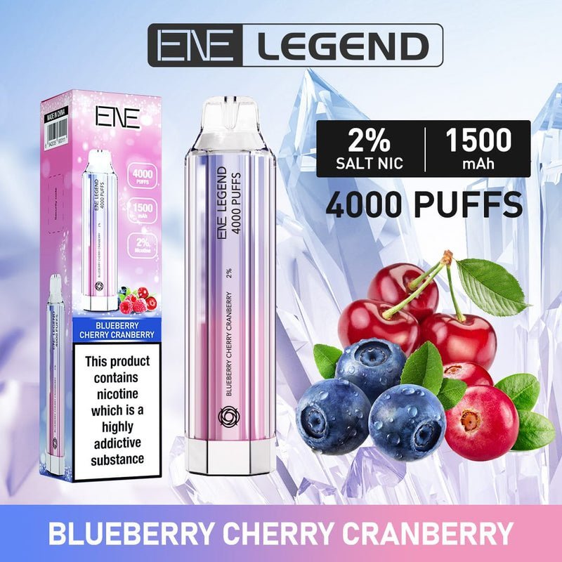 Elux ENE Crystal Legend 4000 Disposable Vape Puff Pod Box of 10 - Bulk Vape Wholesale