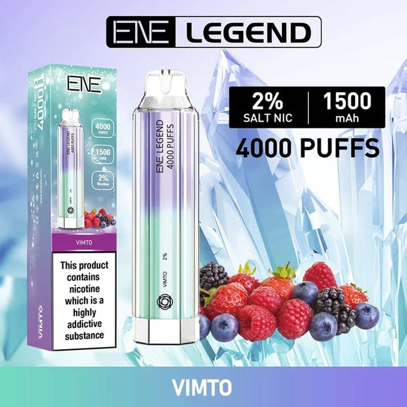 Elux ENE Crystal Legend 4000 Disposable Vape Puff Pod Box of 10 - Bulk Vape Wholesale