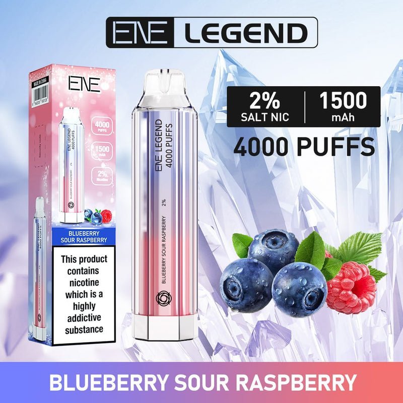 Elux ENE Crystal Legend 4000 Disposable Vape Puff Pod Box of 10 - Bulk Vape Wholesale
