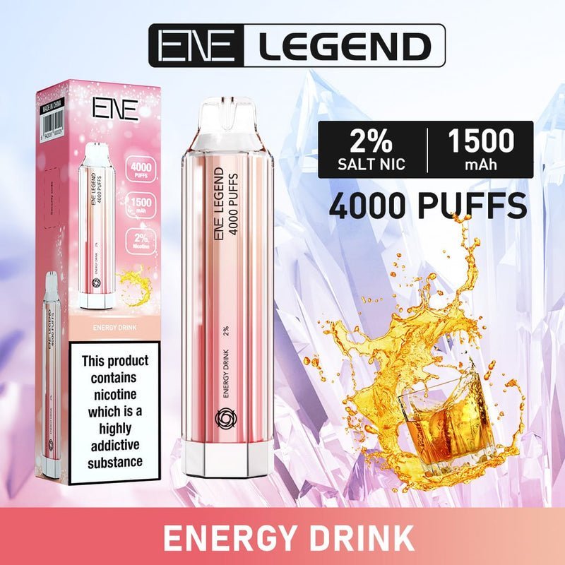 Elux ENE Crystal Legend 4000 Disposable Vape Puff Pod Box of 10 - Bulk Vape Wholesale