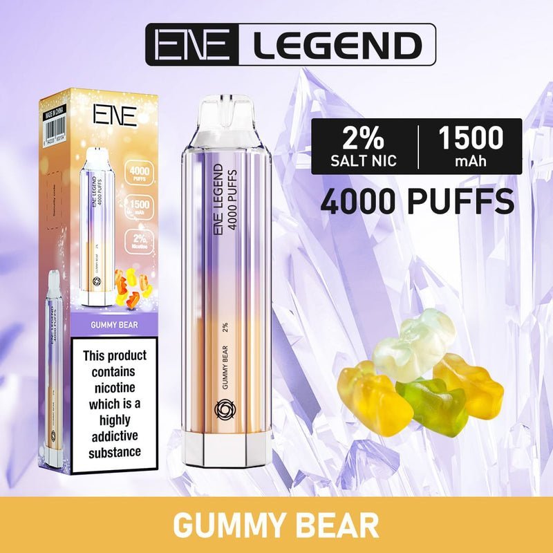 Elux ENE Crystal Legend 4000 Disposable Vape Puff Pod Box of 10 - Bulk Vape Wholesale