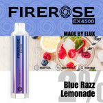 Firerose 4500 Puffs Disposable Vape Pod - Box of 10 Blue Razz Lemonade