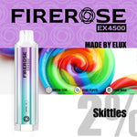 Firerose 4500 Puffs Disposable Vape Pod - Box of 10 Skittles