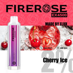 Firerose 4500 Puffs Disposable Vape Pod - Box of 10 Cherry Ice