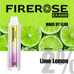 Firerose 4500 Puffs Disposable Vape Pod - Box of 10 Lime Lemon