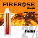 Firerose 4500 Puffs Disposable Vape Pod - Box of 10 Vim Bull