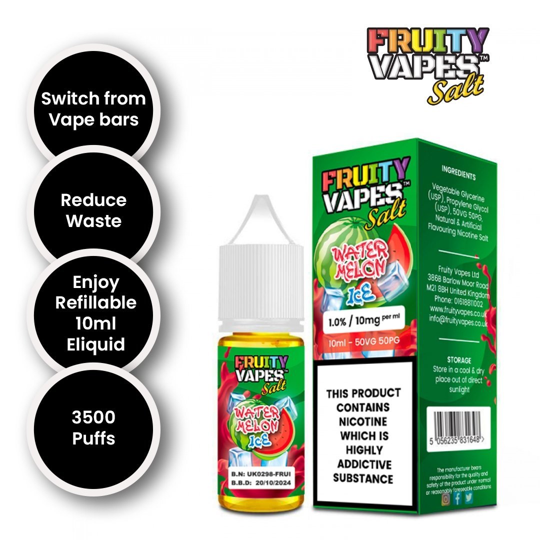 Fruity Vapes Salt 10ml Nic Salts Box of 10 - Bulk Vape Wholesale