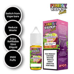 Fruity Vapes Salt 10ml Nic Salts Box of 10 Passion Fruit Guava