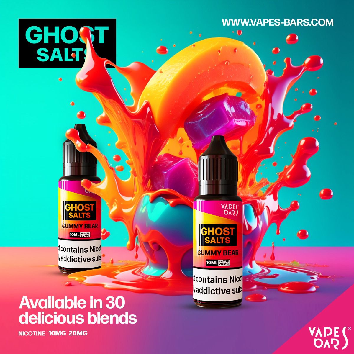 GHOST 3500 Nic Salts 10ml - Box of 10 - Bulk Vape Wholesale