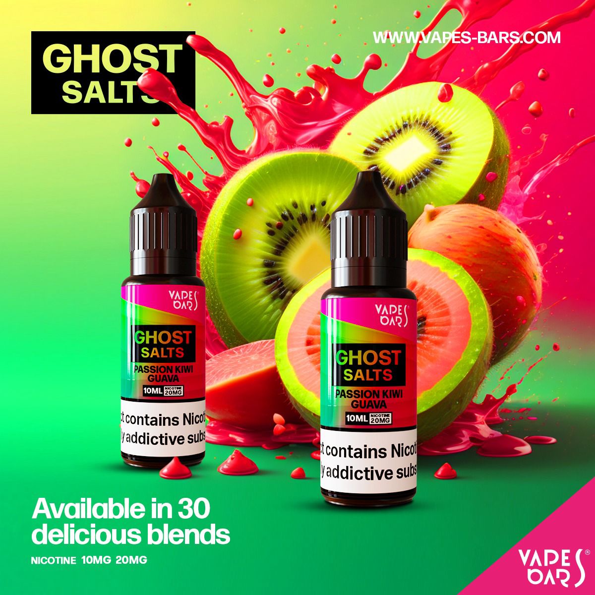 GHOST 3500 Nic Salts 10ml - Box of 10 - Bulk Vape Wholesale