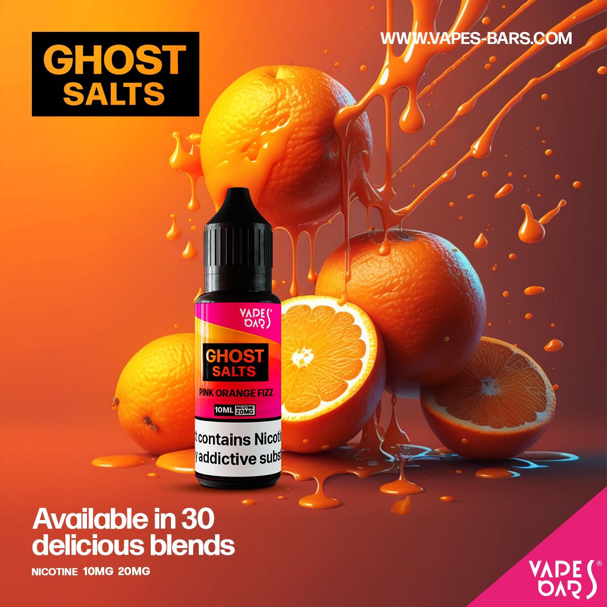GHOST 3500 Nic Salts 10ml - Box of 10 - Bulk Vape Wholesale