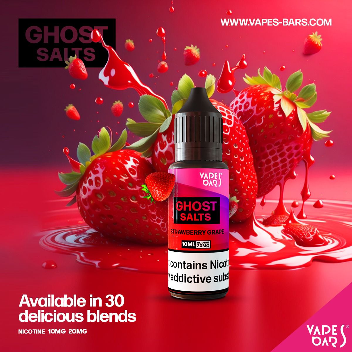 GHOST 3500 Nic Salts 10ml - Box of 10 - Bulk Vape Wholesale