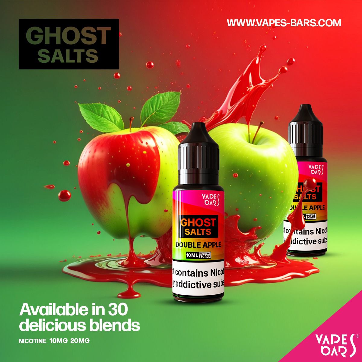 GHOST 3500 Nic Salts 10ml - Box of 10 - Bulk Vape Wholesale