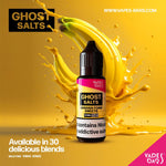 GHOST 3500 Nic Salts 10ml - Box of 10 Banana Foam Sweets