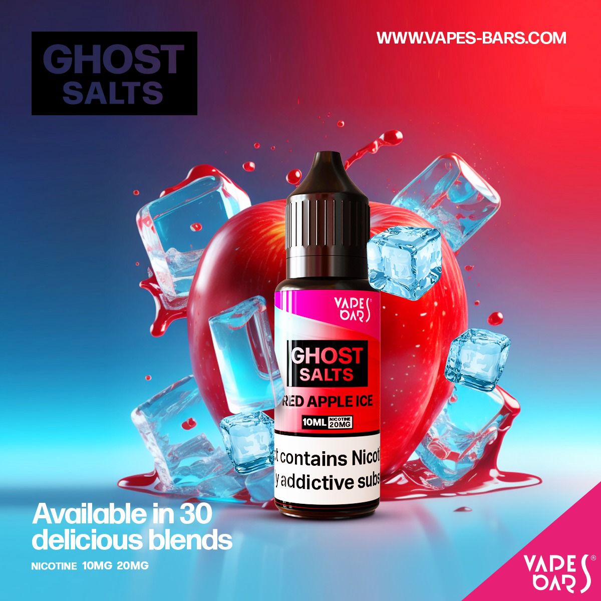 GHOST 3500 Nic Salts 10ml - Box of 10 - Bulk Vape Wholesale