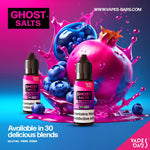 GHOST 3500 Nic Salts 10ml - Box of 10 Blueberry Pomegranate