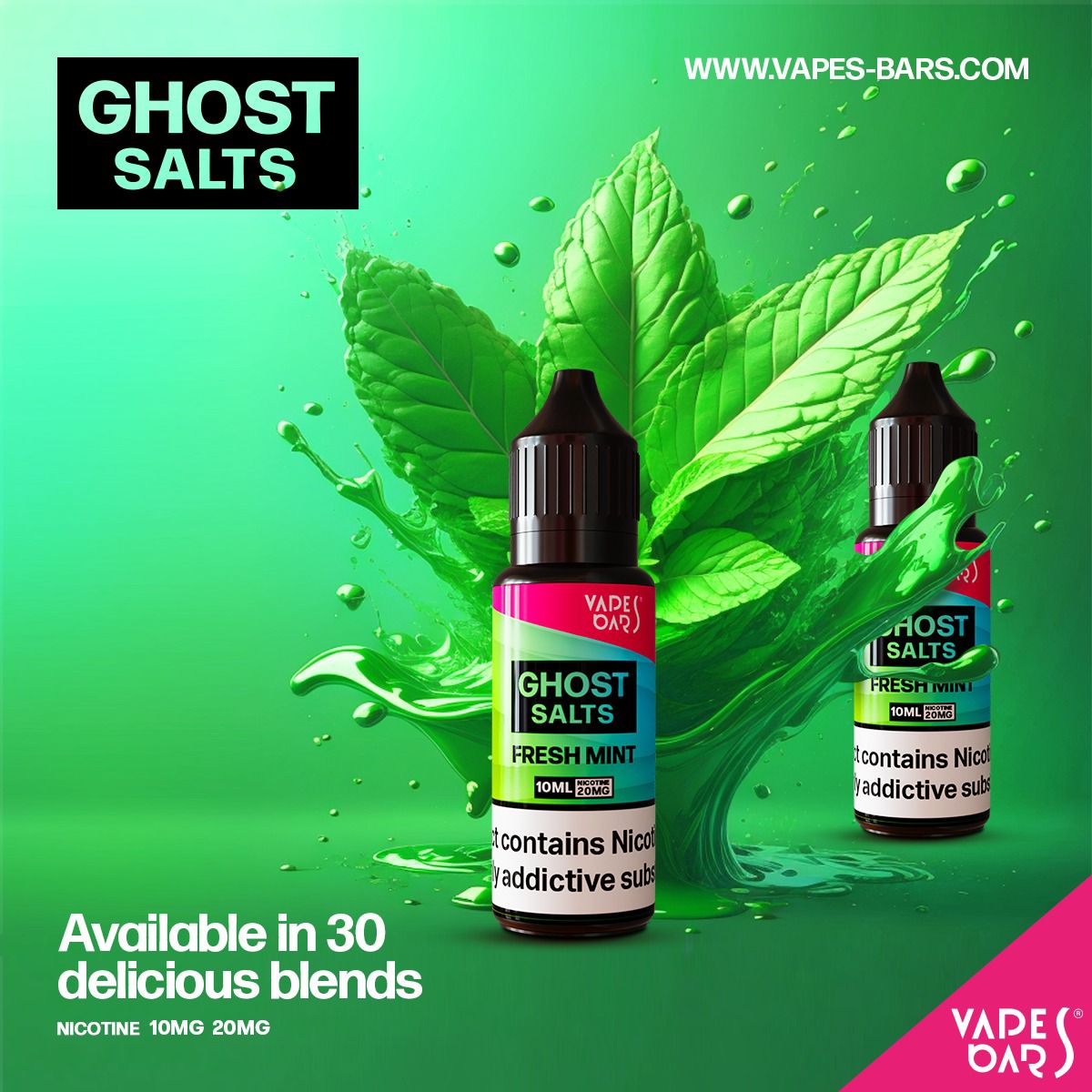 GHOST 3500 Nic Salts 10ml - Box of 10 - Bulk Vape Wholesale