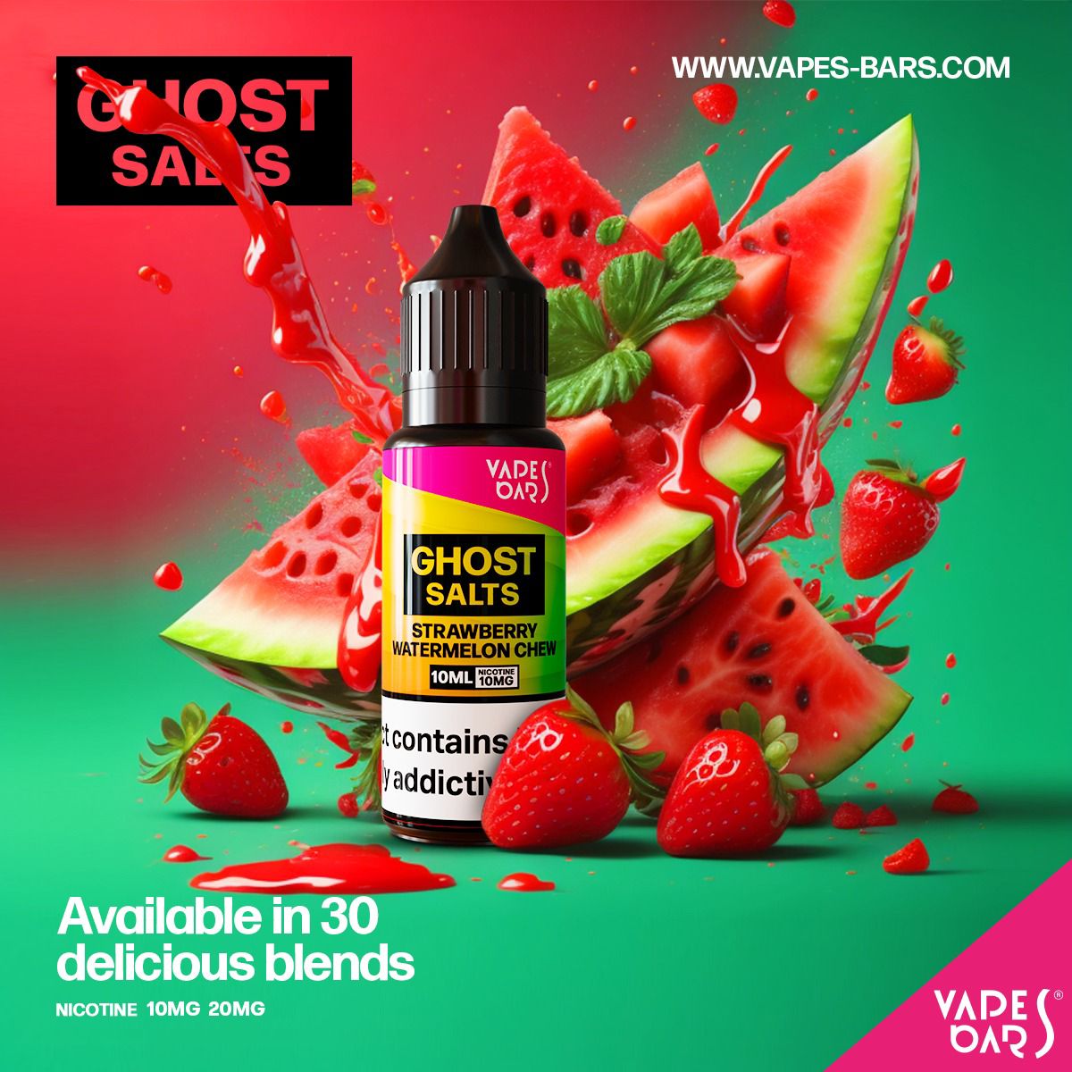 GHOST 3500 Nic Salts 10ml - Box of 10 - Bulk Vape Wholesale