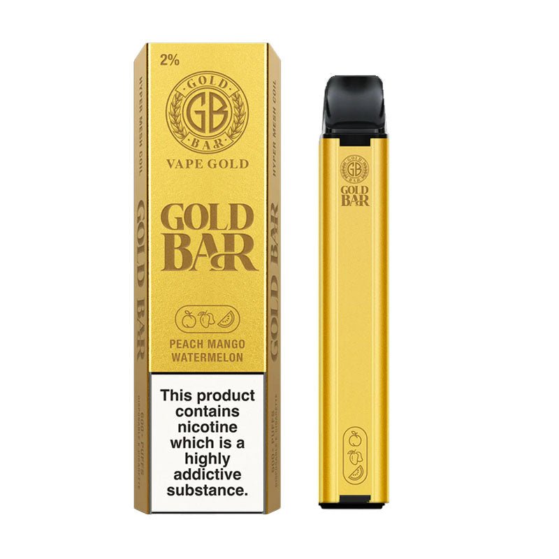 Gold Bar 600 Puffs Disposable Vape Pod - Box of 10 - Bulk Vape Wholesale