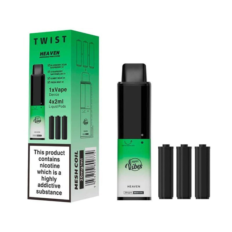 Happy Vibes Twist 2400 Disposable Vape Pen Box of 5 - Bulk Vape Wholesale