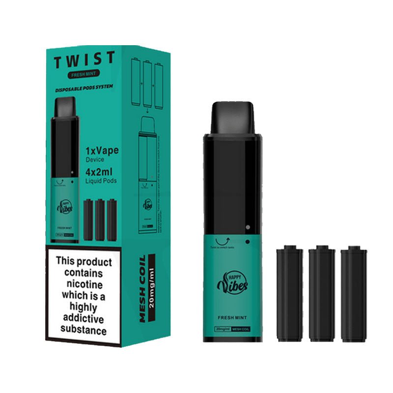 Happy Vibes Twist 2400 Disposable Vape Pen Box of 5 - Bulk Vape Wholesale