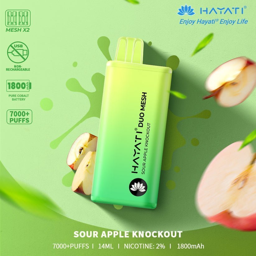 Hayati Duo Mesh 7000 Puffs Disposable Vape Pod Box of 10 - Bulk Vape Wholesale