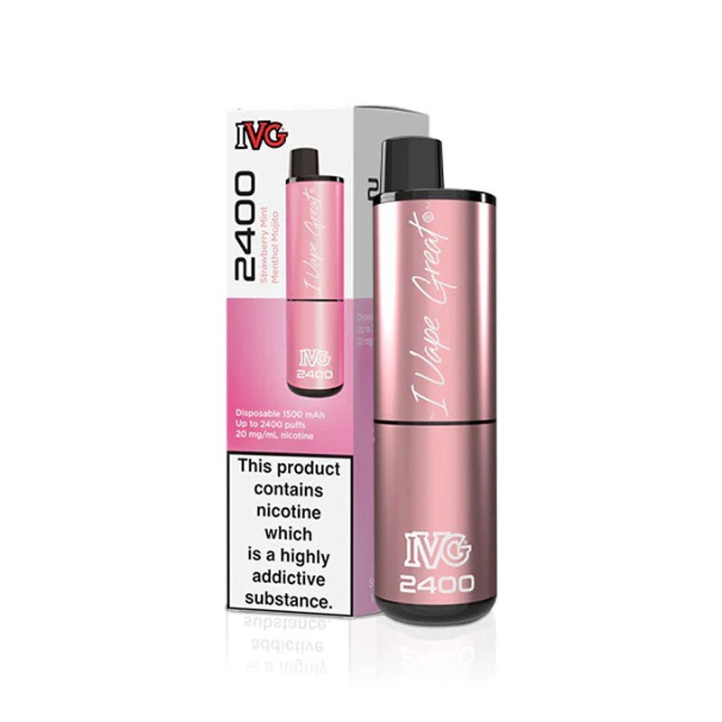IVG 2400 Prefilled Pod Vape Kit Box of 5 Strawberry Mint Menthol