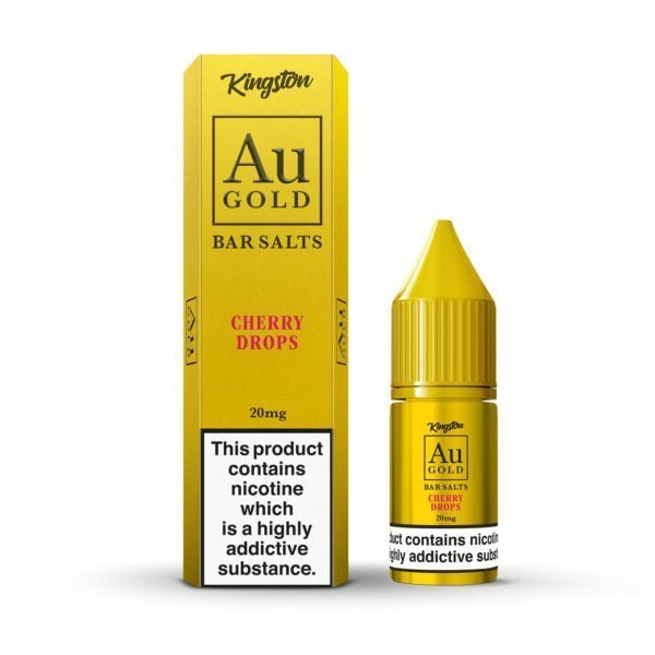 Kingston Au Gold Bar Salts 10ml E - liquids - Box of 10 Cherry Drops